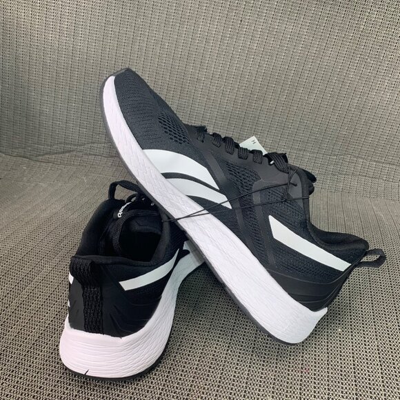 Reebok Mens Black & White Running Shoes Size 10 Lightweight Athletic Sneakers - Picture 6 of 9